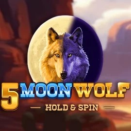 5 Moon Wolf slot logo by Apparat Gaming at Jellona Casino5 Moon Wolf