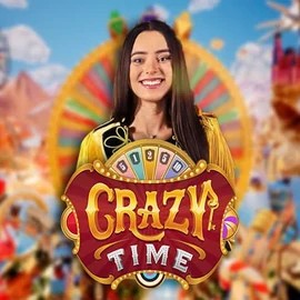 Crazy Time slot logo by Evolution at Jellona CasinoCrazy Time